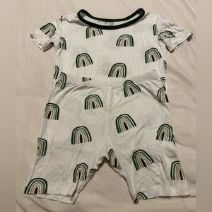 🪁 Kyte baby short sleeve pajamas hunter rainbow 4T 🪁